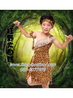 ชุดแฟนซีเด็ก ชุดทาร์ซาน ชุดคนป่า ชุดชนเผ่าพื้นเมือง ชุดมนุษย์ยุคหิน มีขนาด 100, 110, 120, 140, 150 (คู่กับชุดเด็กหญิง FG38004)