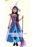 ชุดฮาโลวีนเด็กหญิง ชุดแม่มดน้อย สำหรับงานแฟนซี วันฮาโลวีน Beauty Witch ขนาด M, XL