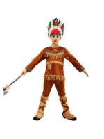 ชุดแฟนซีเด็กอินเดียแดง+ปีกนกประดับผม Indiana Boy มีขนาด S 110-120, M 120-135, L 135-150