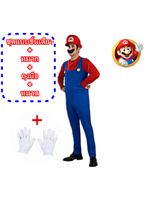 ชุดแฟนซีผู้ใหญ่ มาริโอ้สีแดง จาก game Mario มี ขนาด M 165-175, L 175-185