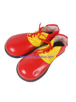 รองเท้าชุดตัวตลกผู้ใหญ่ สีแดง พื้นยางใส่ออกข้างนอกได้ สำหรับชุดตัวตลก, ชุดโบโซ่, Clown, BOSO (ขายคู่กับชุดแฟนซี)