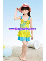 ชุดว่ายน้ำเด็กหญิง แบบ 1 ชิ้น สีฟ้า มีขนาด L