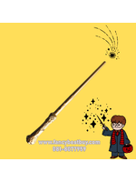 ไม้วิเศษพ่อมดและแม่มด สีทอง*มีเสียงและมีไฟ** ยาว 37 ซม. สำหรับประกอบชุดแฟนซีเด็ก แบบชุดพ่อมดและแม่มด ในวันฮาโลวีน (ขายคู่กับชุดแฟนซี)
