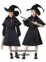 ชุดแฟนซีฮาโลวีน ชุดแม่มด ชุดแฟนซีแม่มด ชุดสวยมากๆๆ มีขนาด S 110-120 **หมวกสวย มีหางยาว**