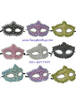 หน้ากากแฟนซี, หน้ากากปาร์ตี้ ประดับเพชร สำหรับประกอบชุดไปงานปาร์ตี้ ขนาด 24 * 11 ซม. มีหลายสี