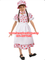 ชุดประจำชาติอเมริกา ชุด Indepence Day ขนาด S 105-115, M 115-125 ชุดกระโปรงยาว+หมวก+ผ้าคาดสีขาว