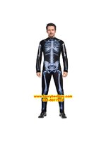 ชุดฮาโลวีนผู้ชาย ชุดโครงกระดูก ขนาดฟรีไซด์
