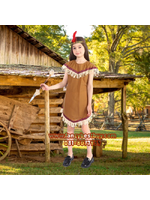 ชุดแฟนซีเด็กอินเดียแดง Indiana Girl มีขนาด L 120-130, XL 130-140