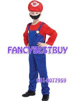 ชุดแฟนซีเด็ก มาริโอ้สีแดง จาก game Mario มี ขนาด L, XL