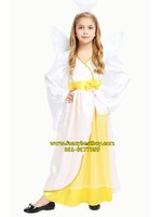 ชุดนางฟ้า ชุด Little Angel สีขาวเหลือง พร้อมประดับศรีษะและปีก (ปีกดูรูปประกอบ) ขนาด S 95-110, L 120-130