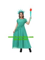 ชุดประจำชาติอเมริกา เทพีเสรีภาพ Statue of Liberty รวมมงกุฎ แต่ไม่รวมครบเพลิง ขนาด M (155-170)
