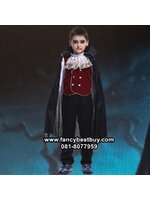 ชุดฮาโลวีน ชุดแฟนซีเด็ก ชุดแดร๊กคูล่า แวมไพร์ สำหรับวันฮาโลวีน มีขนาด S, M, L , XL, XXL(150)