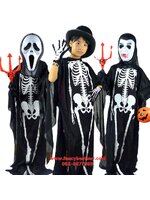 ชุดฮาโลวีน ชุดผี ชุดแฟนซีเด็ก ผีโครงกระดูก สำหรับวันฮาโลวีน Skeleton มีขนาด 80 (สูง 90-130) และ ขนาด 120 (สูง 130-170 ซม)