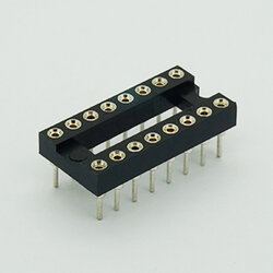 IC Socket 16 Pins Pitch 2.54mm (round hole pin)