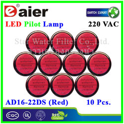 หลอดไฟ Pilot Indicator Lamp LED 220VAC แดง 10 Pcs.