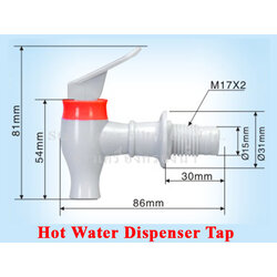 ก๊อกน้ำร้อน กด-ยก หางปลามน เรียบ เกลียวนอก # 17
