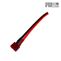 สายไฟต่อแบตเตอรี่ ปลั้กดีนตัวเมีย (T-Plug) ยาว 10 cm สายไฟขนาด 14AWG