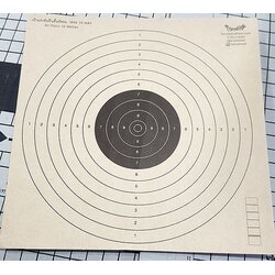 เป้าแข่งขันปืนสั้นอัดลม ระยะ 10 เมตร (แพ็ค 50 แผ่น)
