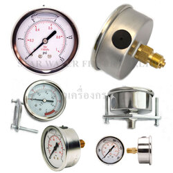 Oil Pressure Guage Shockproof 2.5" กันกระเทือน เกลียว 1/4" ยึดหลัง