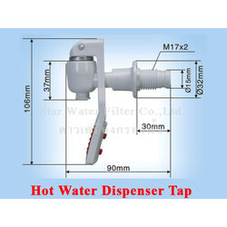 ก๊อกน้ำร้อน แบบแก้วชน เกลียวนอก ก้านเหลี่ยม # 64