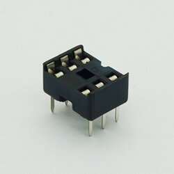 IC Socket 6 Pins Pitch 2.54mm (dual wipe contact)