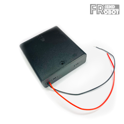 รางถ่าน AA ใส่ถ่านได้ 4 ก้อน พร้อมฝาปิดและสวิตซ์ เปิด-ปิด