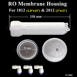 กระบอกไส้กรอง Housing สำหรับ Membrane 1812 และ 2012 พร้อมข้อต่อ