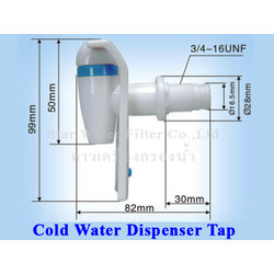 ก๊อกน้ำเย็น แบบแก้วชน เกลียวนอก ก้านเหลี่ยม # 77