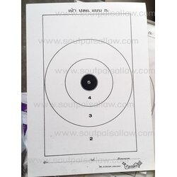 เป้า ปลย. แบบ ก. (เอ็ม16 ฝึกยิง ระยะ 25 เมตร) M16 (แพ็ค 20 แผ่น)