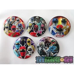 เข็มกลัดสแตนเลสขบวนการ 5 สี Sentai B (แท้)