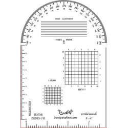แผ่นวัดพิกัดและมุมภาค P67 (สั่ง 12 ฟรี 1)