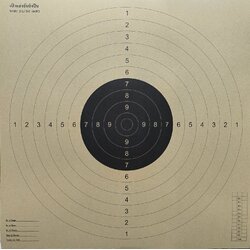 เป้ามาตรฐานสากล ISU เป้าแข่งขันยิงปืนสั้นระยะ 25/50 เมตร เป้าปืนสั้น (20 แผ่น)