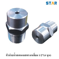 หัวจ่ายน้ำตู้น้ำหยอดเหรียญ ทรงเหลี่ยม stainless 1/2"
