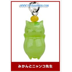 เนียนโกะเซ็นเซย์กับส้ม Natsume Yuujinchou Nyanko Sensei Power Stone Strap (แท้)