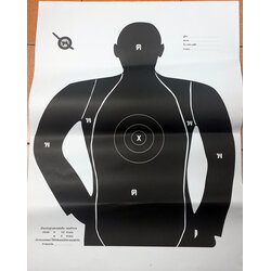 เป้าหุ่นคนครึ่งตัว เป้าปืนมาตรฐานสนามยิงปืน IPT (มีแบบบาง และหนา) (แพ็ค 50 แผ่น)