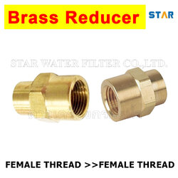 ข้อต่อตรงทองเหลือง NPT ข้อลด เกลียวใน Female x เกลียวใน Female