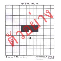 เป้า ปลย. แบบ ข. เป้า ปลย. เอ็ม16 ฝึกยิง ระยะ 25 เมตร (แพ็ค 20 แผ่น)