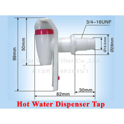 ก๊อกน้ำร้อน แบบแก้วชน เกลียวนอก ก้านเหลี่ยม # 78