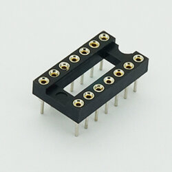 IC Socket 14 Pins Pitch 2.54mm (round hole pin)