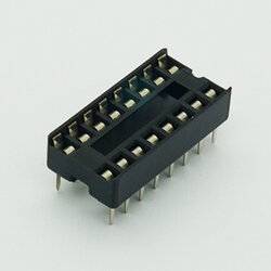 IC Socket 16 Pins Pitch 2.54mm (dual wipe contact)