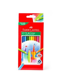 ดินสอสีไม้ 12 สี ด้ามสามเหลี่ยม Faber-Castell ด้ามยาว 115853