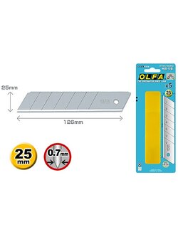 ใบมีดคัตเตอร์ (หลอด 5 ใบ) โอฟ่า HB-5B ( จำนวน 1 หลอด )