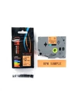 เทปพิมพ์อักษร 12มม. ดำพื้นเหลือง RPM TZA-S631