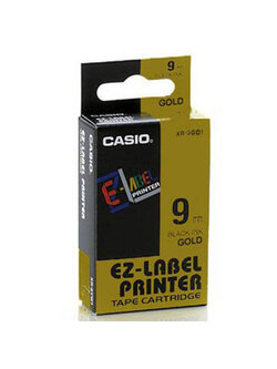 เทปพิมพ์อักษร Casio XR-9GD1 - 9 มม. ตัวอักษรดำพื้นสีทอง