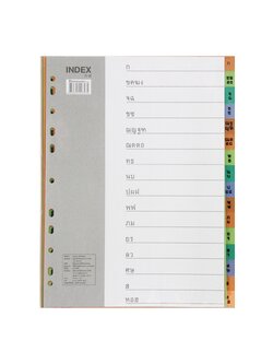 ชุดดัชนี (Index) แบบมีตัวอักษร ก-ฮ ที่ตัวดัชนี พลาสติก 16 หยัก IX916 แบบแยกสี
