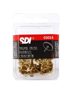 หมุดติดบอร์ด (แพ็ค 60 ตัว) ทอง SDI 0302A
