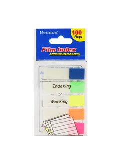 ฟิล์มโน้ตดัชนีชนิดกาวในตัว BENNON 06337 ขนาด 1.2×4.5 ซม. (1×5) คละสีนีออน