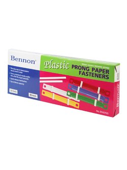 ลิ้นแฟ้มพลาสติก BENNON BN0705 คละสี ( จำนวน 1 ชิ้น )
