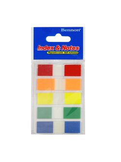 ฟิล์มโน้ตดัชนีชนิดกาวในตัว Pop-Up Flags BENNON 06699 ขนาด 1.2×4.5 ซม. (1×5) คละสี