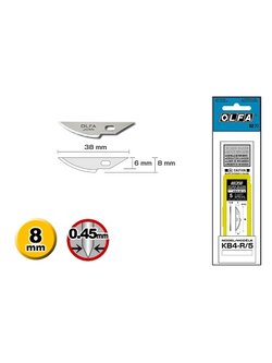 ใบมีด OLFA KB4-R/5 สำหรับคัตเตอร์ รุ่น AK-4